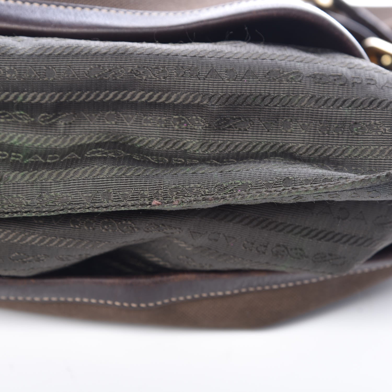 Prada Jacquard Logo Hobo Brown 10 of 12