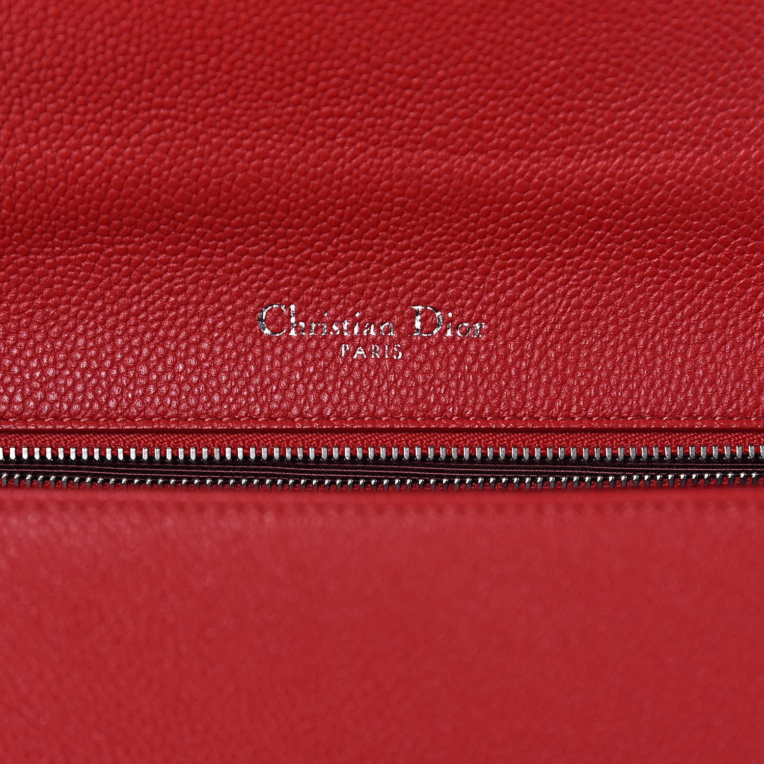 Christian Dior Grained Calfskin Medium Diorama Flap Bag Red 6 of 10