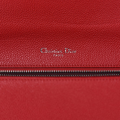 Christian Dior Grained Calfskin Medium Diorama Flap Bag Red 6 of 10