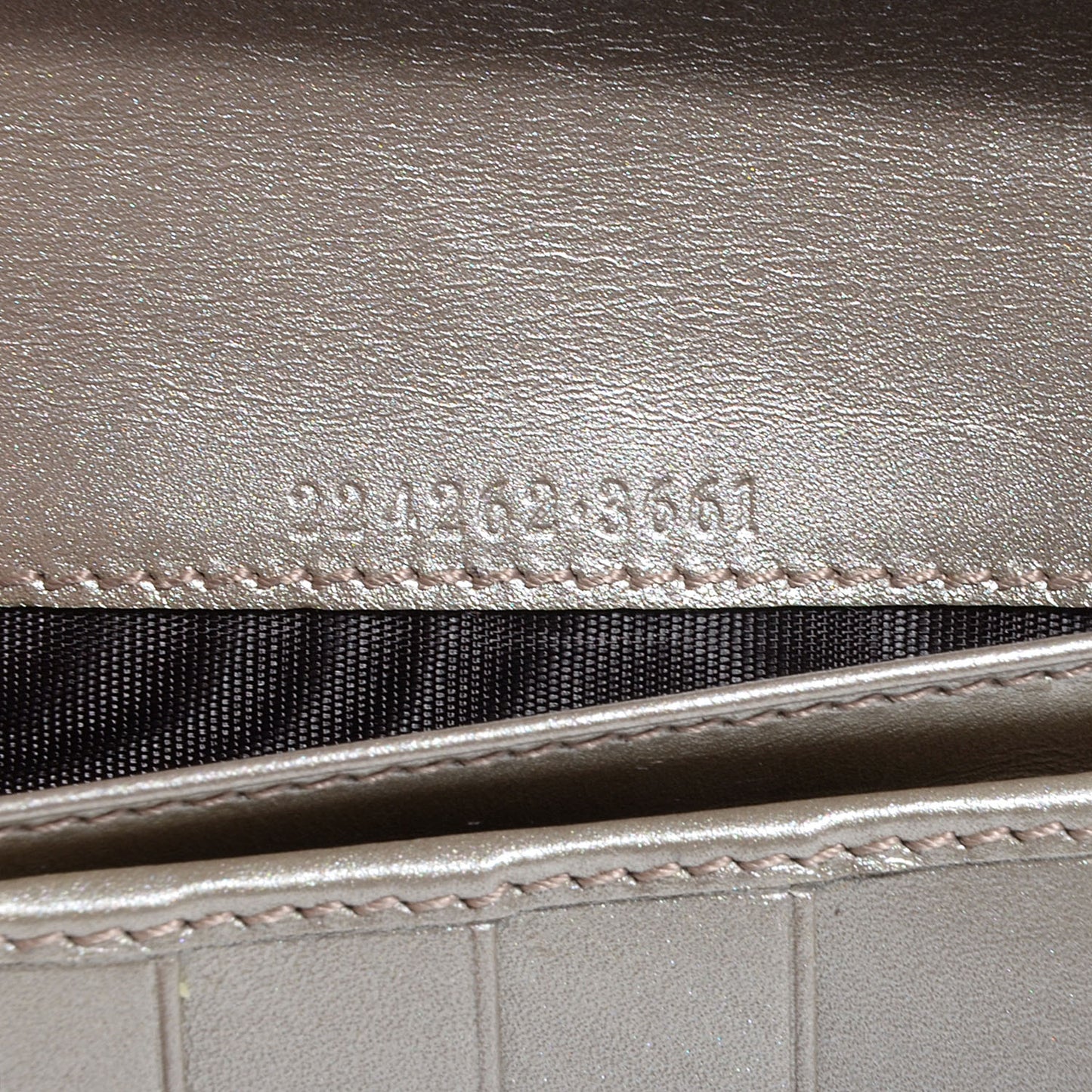 Imprime Monogram GG Pierce Chain Clutch Wallet Silver