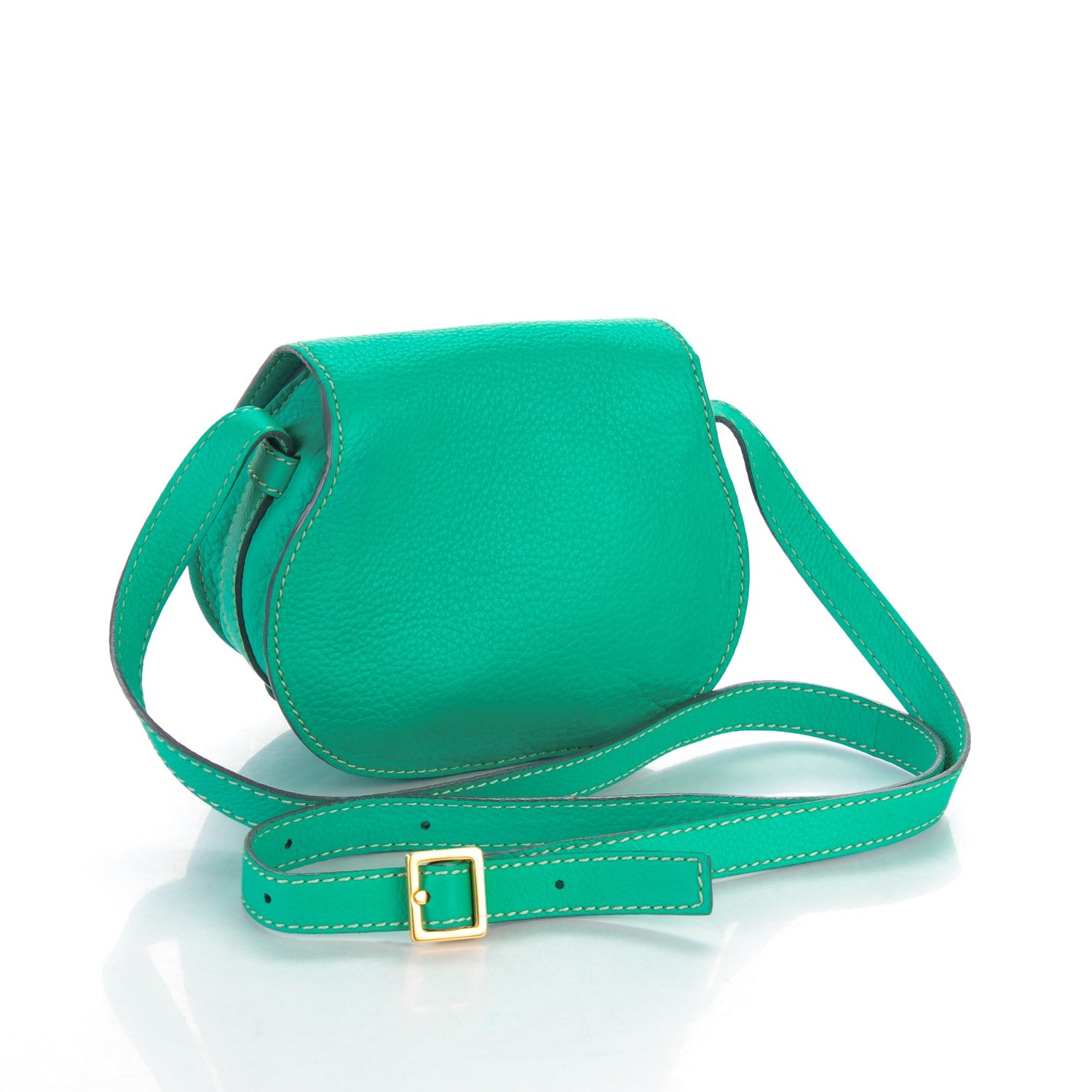 Chloe Calfskin Mini Marcie Round Crossbody Bag Jade Green 3 of 9