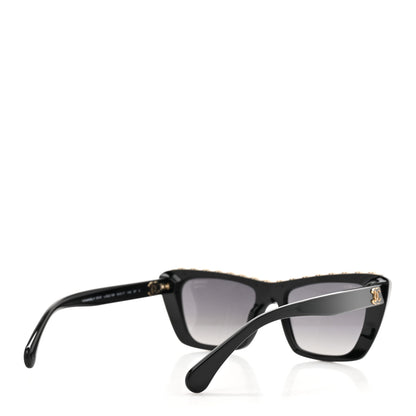 Chanel Acetate Butterfly Sunglasses 5540 Black 4 of 9
