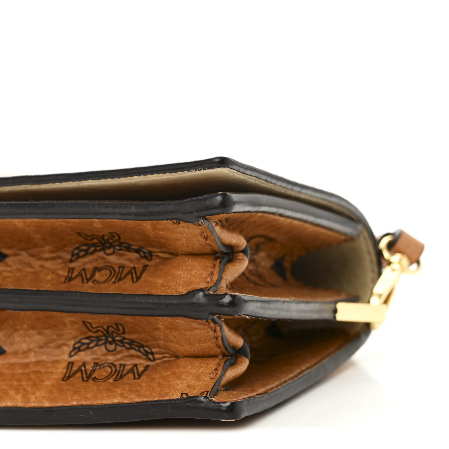 MCM Visetos Rabbit Crossbody Cognac 9 of 10