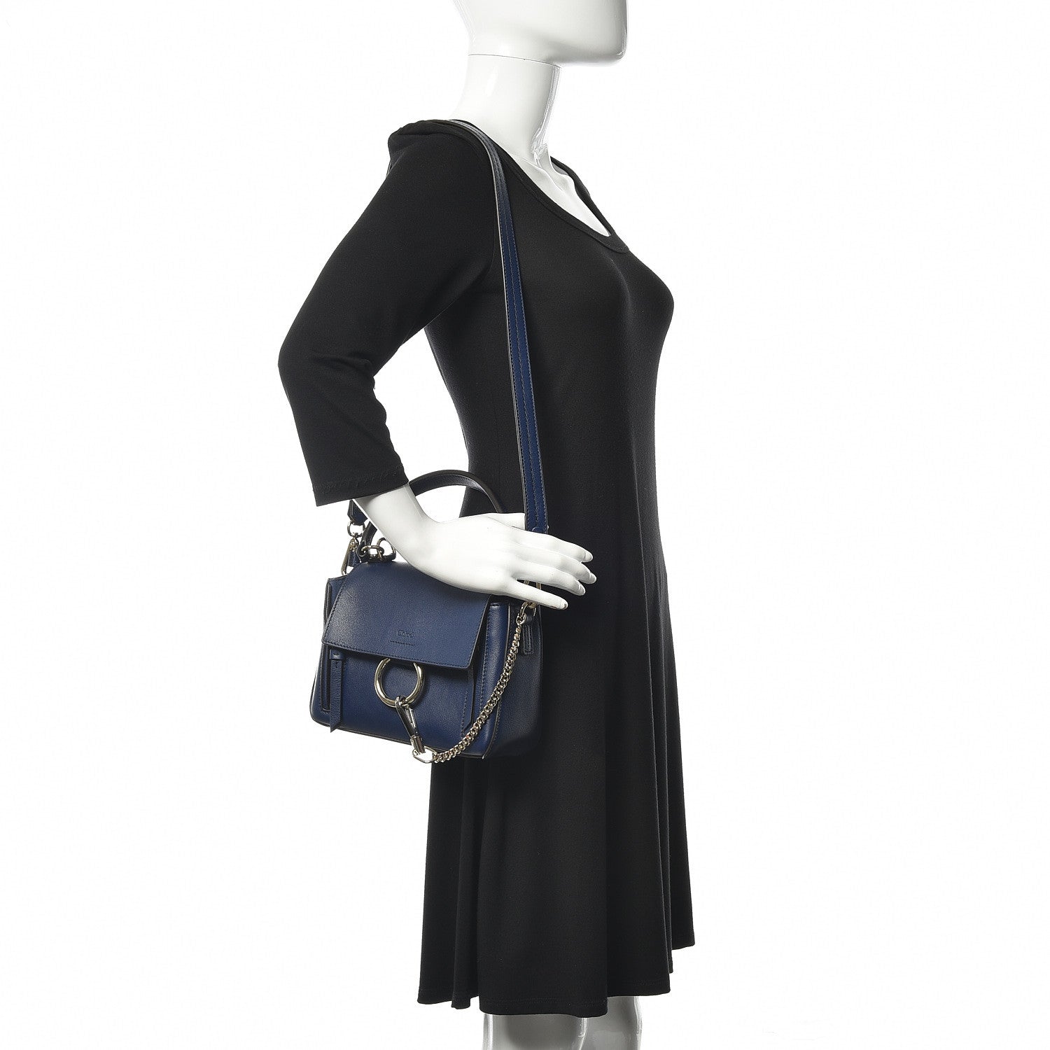 Chloe Calfskin Mini Faye Day Shoulder Bag Captive Blue 2 of 11