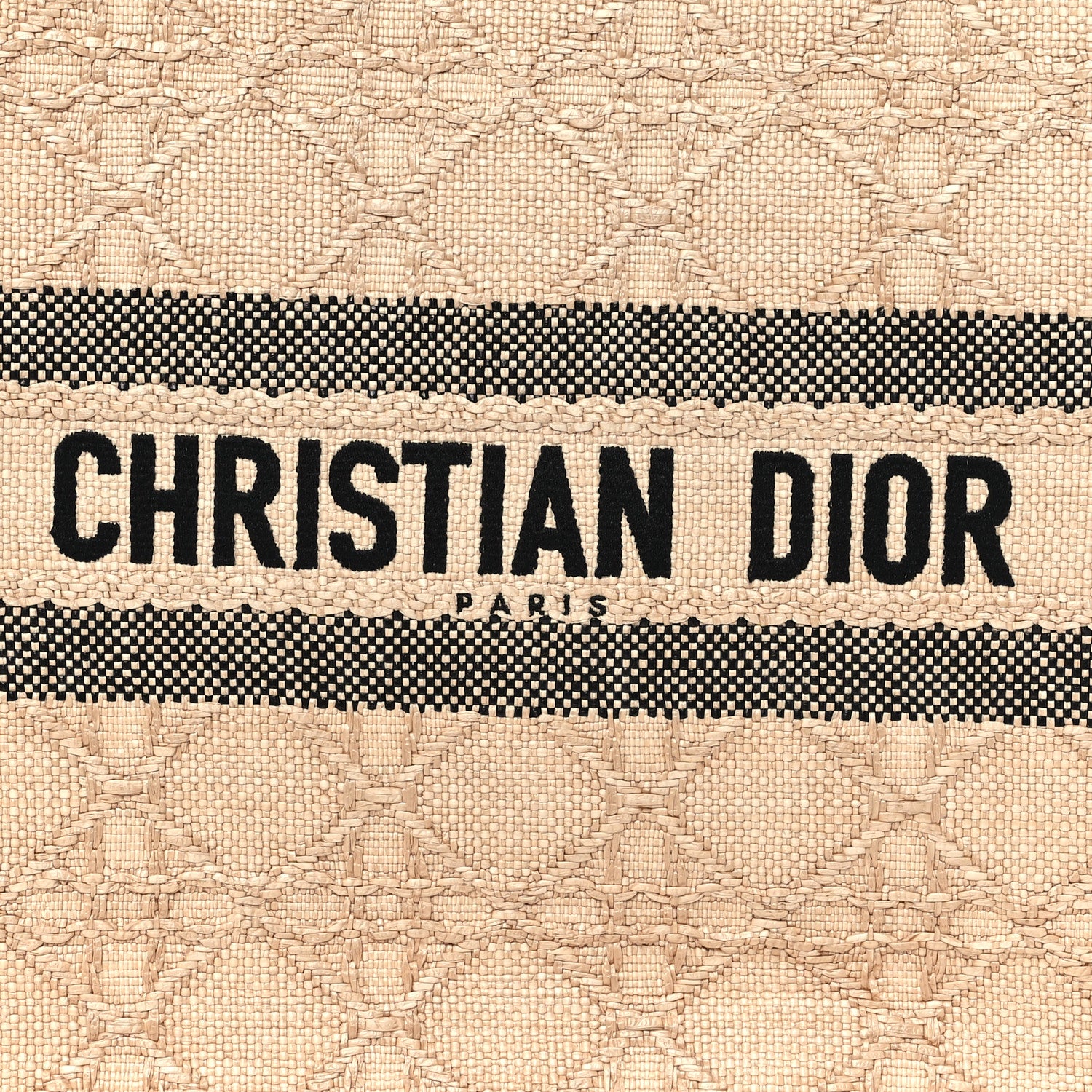 Christian Dior Raffia Cannage Large Book Tote Natural 8 of 12