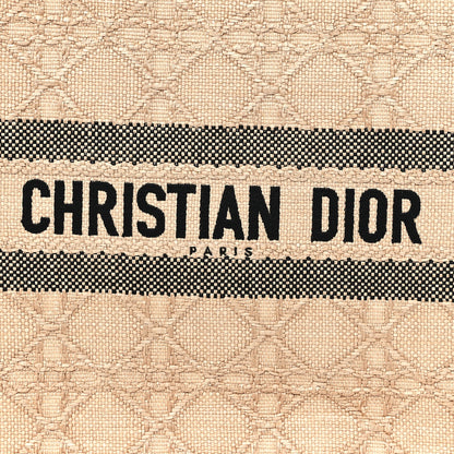 Christian Dior Raffia Cannage Large Book Tote Natural 8 of 12