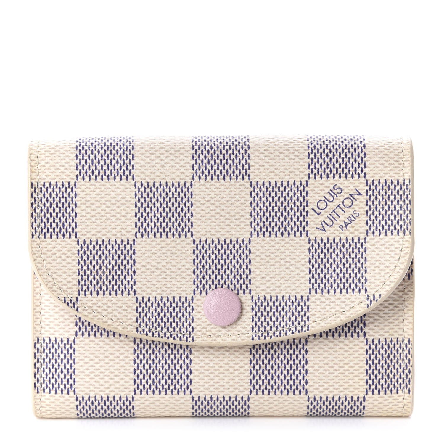 Louis Vuitton Damier Azur Rosalie Coin Purse Rose Ballerine 1 of 10