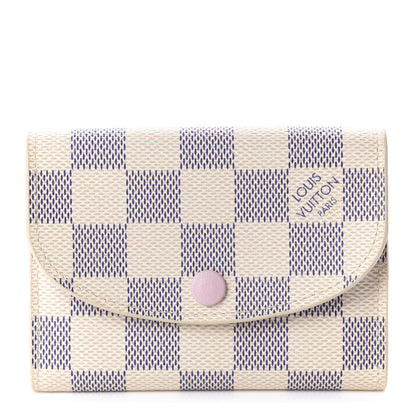Louis Vuitton Damier Azur Rosalie Coin Purse Rose Ballerine 1 of 10
