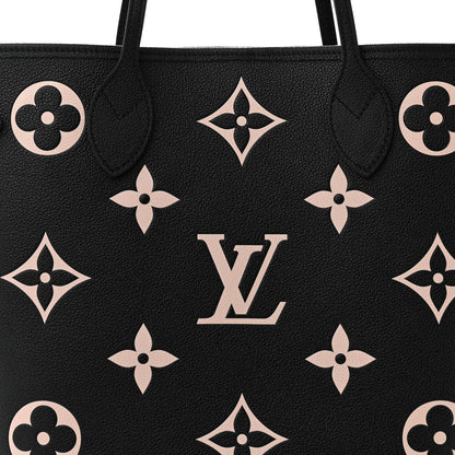 Louis Vuitton Empreinte Monogram Giant Neverfull MM Black Beige 7 of 9