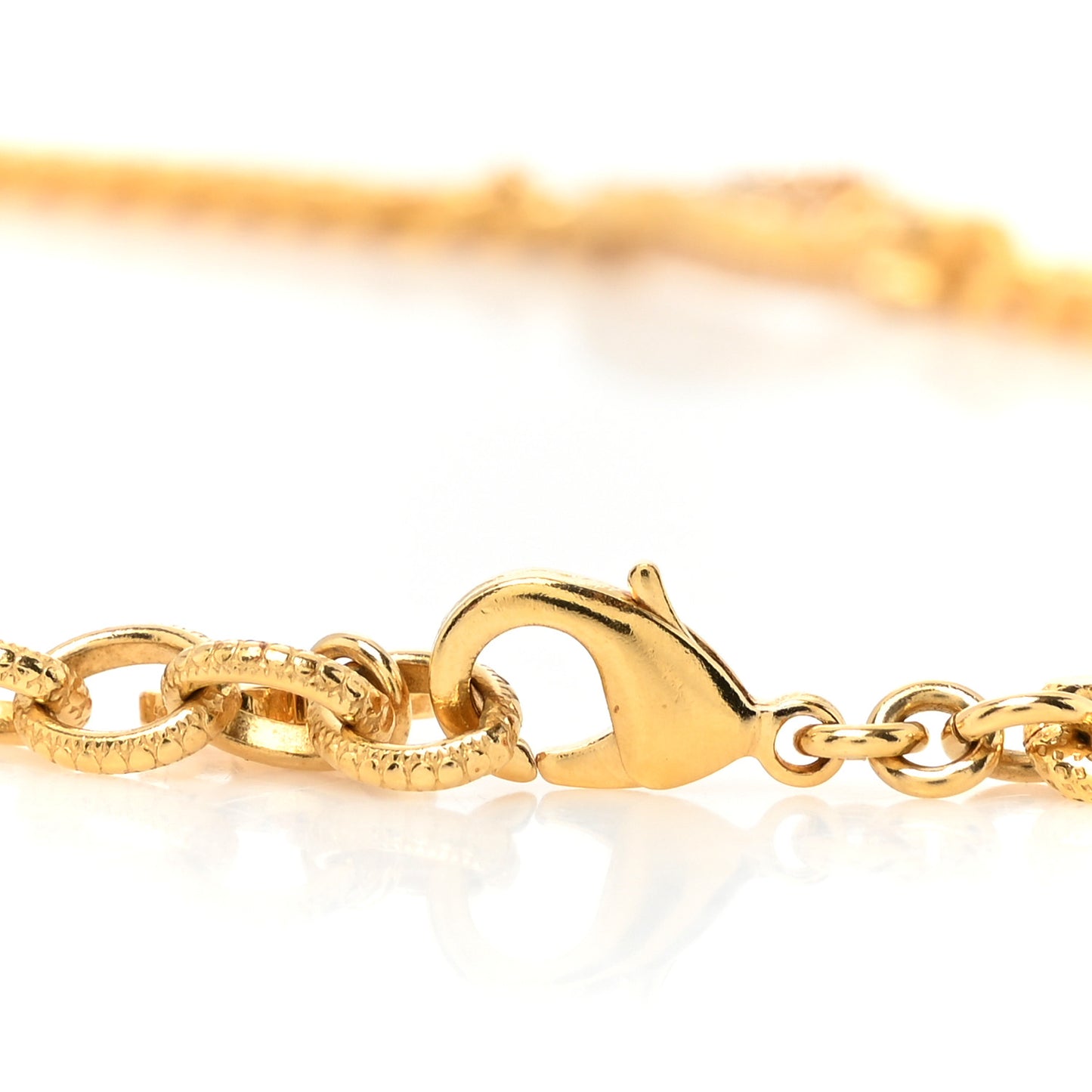 Crystal CC Multi Strand Chain Belt Gold