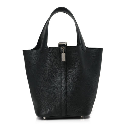 Hermes Taurillon Clemence Picotin Lock 18 PM Black 1 of 10