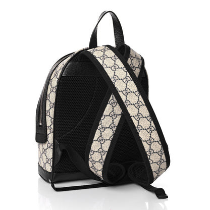 Gucci GG Supreme Monogram Textured Dollar Calfskin Web Small Ophidia Day Backpack Beige Blue Black 3 of 8
