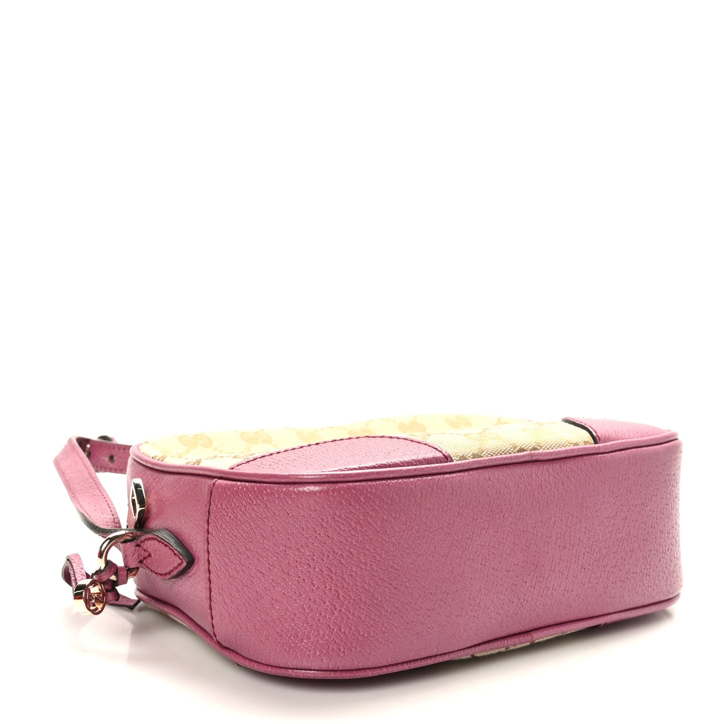 Monogram Textured Calfskin Mini Bree Messenger Bag Beige Ebony Peonia Flower