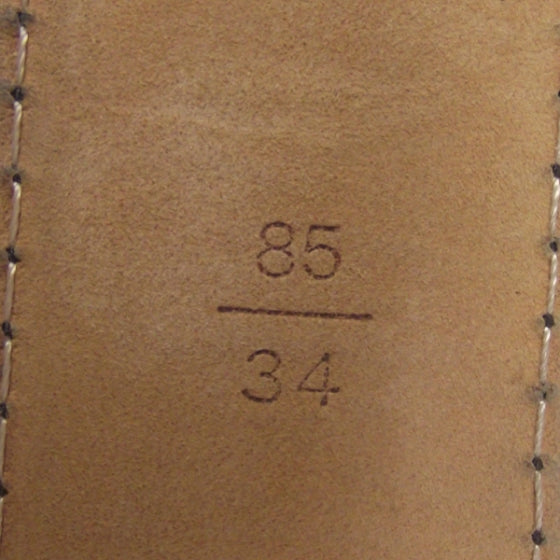 Monogram Belt w Silver Buckle 85/34