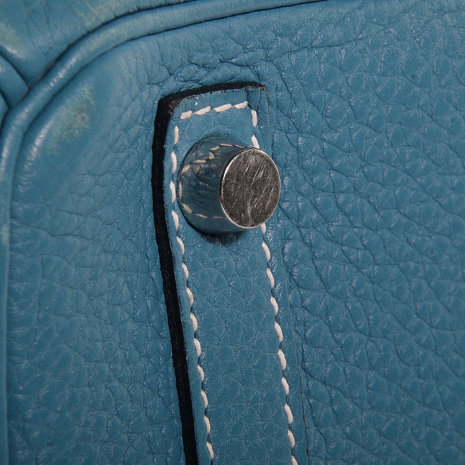 Hermes Taurillon Clemence Birkin 30 Blue Jean 3 of 21