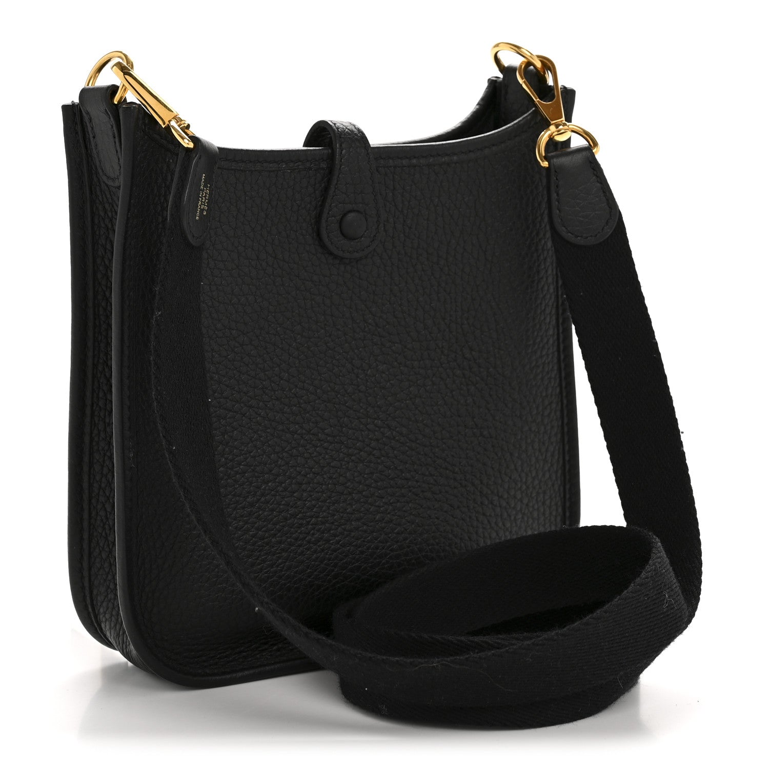 Hermes Taurillon Clemence Evelyne TPM Black 3 of 11