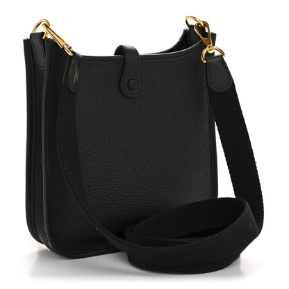 Hermes Taurillon Clemence Evelyne TPM Black 3 of 11