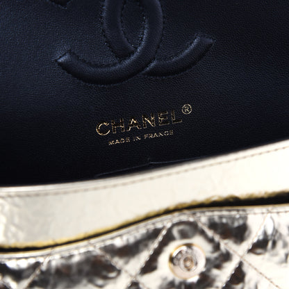 Chanel Hammered Metallic Calfskin Quilted Small Double Flap Gold 6 of 10