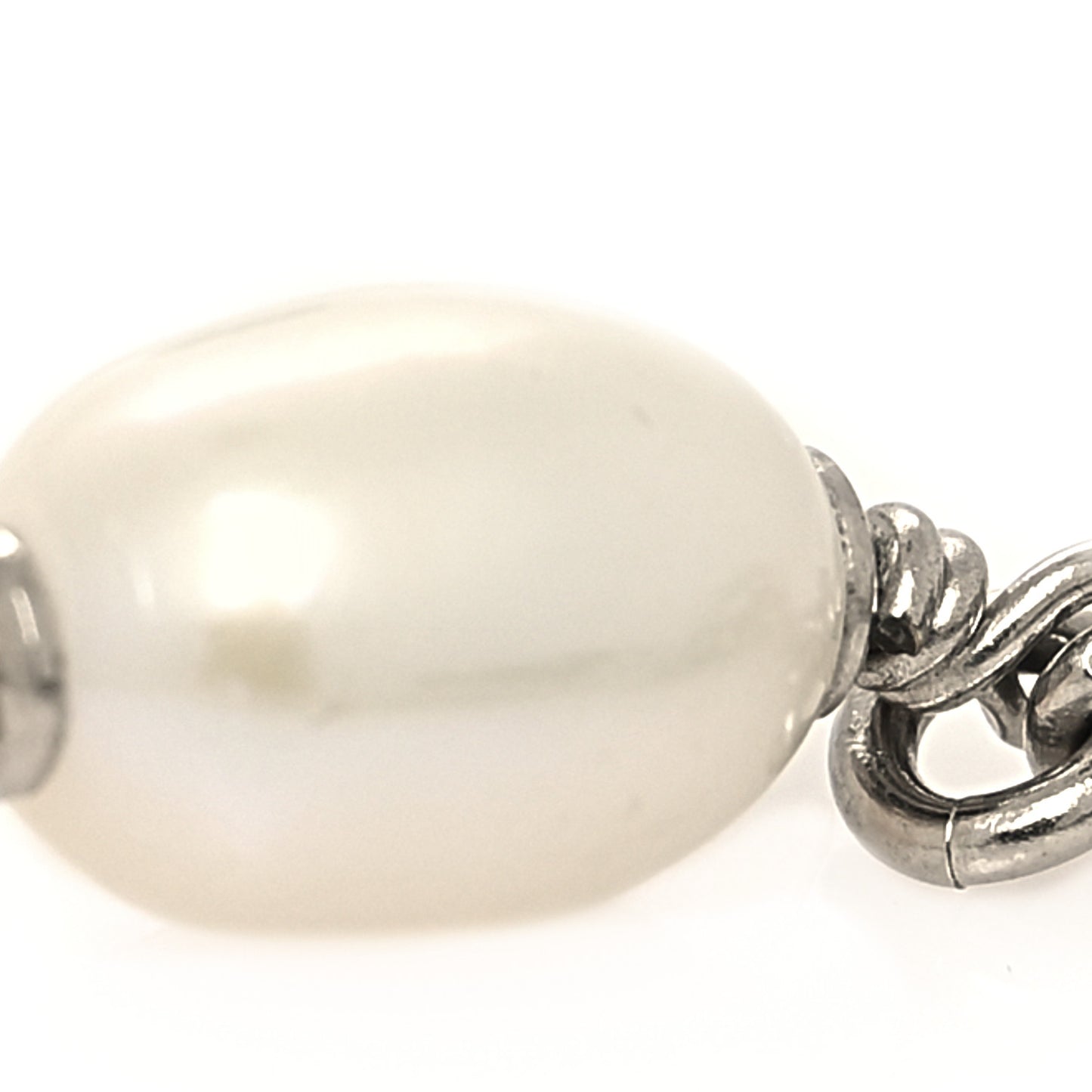 Pearl Crystal Palais Garnier CC Bracelet Silver Pearly White