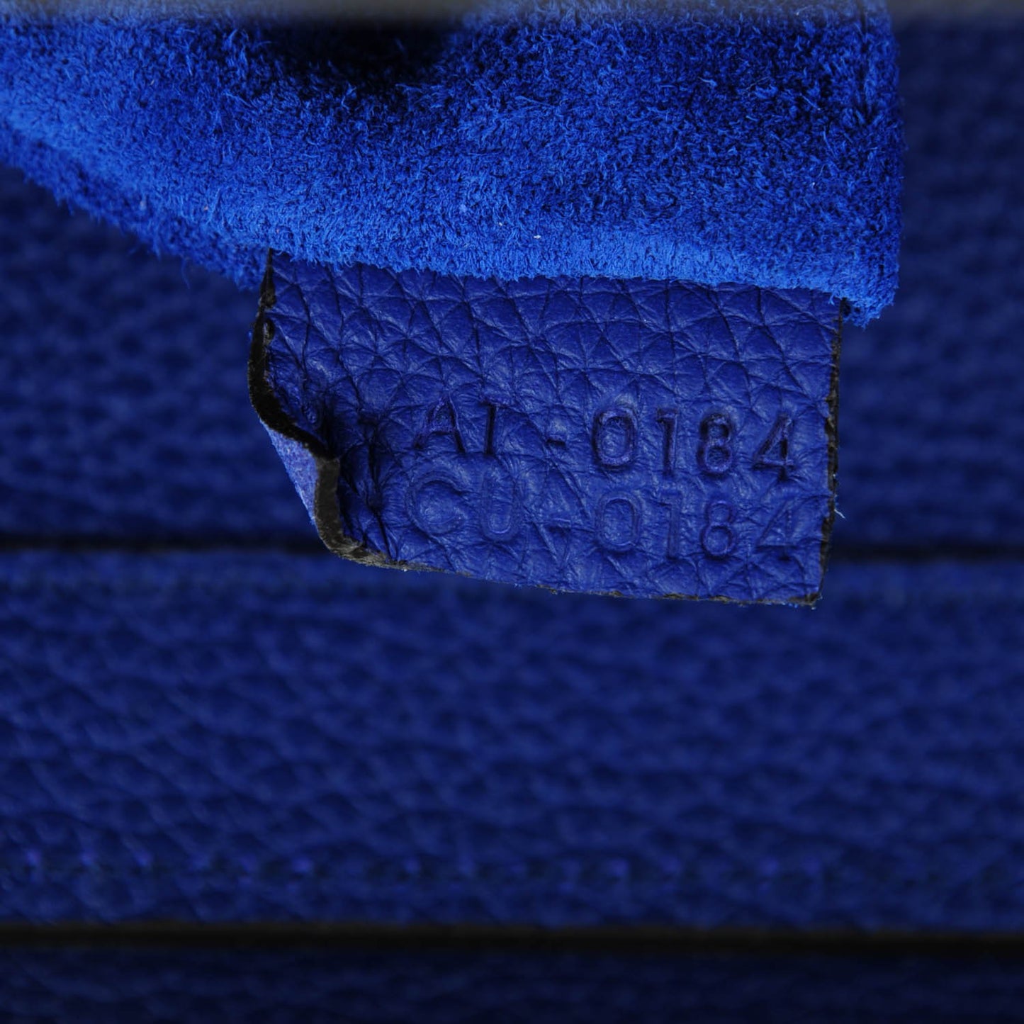 Drummed Calfskin Micro Luggage Indigo