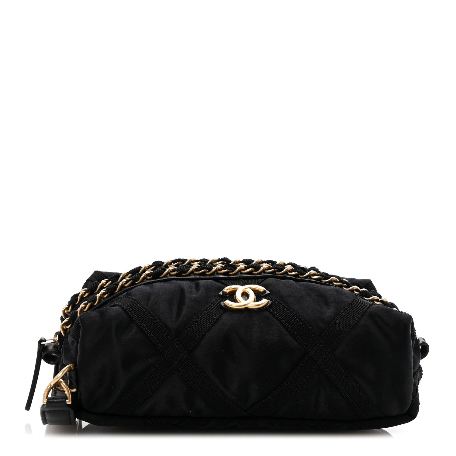 Chanel Nylon Grosgrain Lifestyle Pouch With Sleep Mask Black 1 of 8