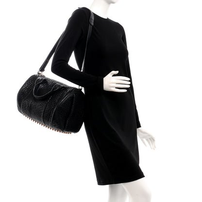 Alexander Wang Pebbled Lambskin Rocco Black Rose Gold Hardware 3 of 11