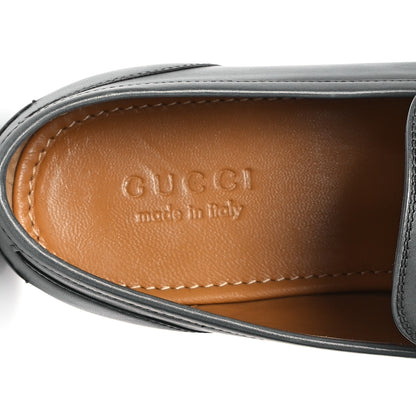 Gucci Calfskin Horsebit Mens Jordaan Loafers 11.5 Graphite Grey 8 of 10