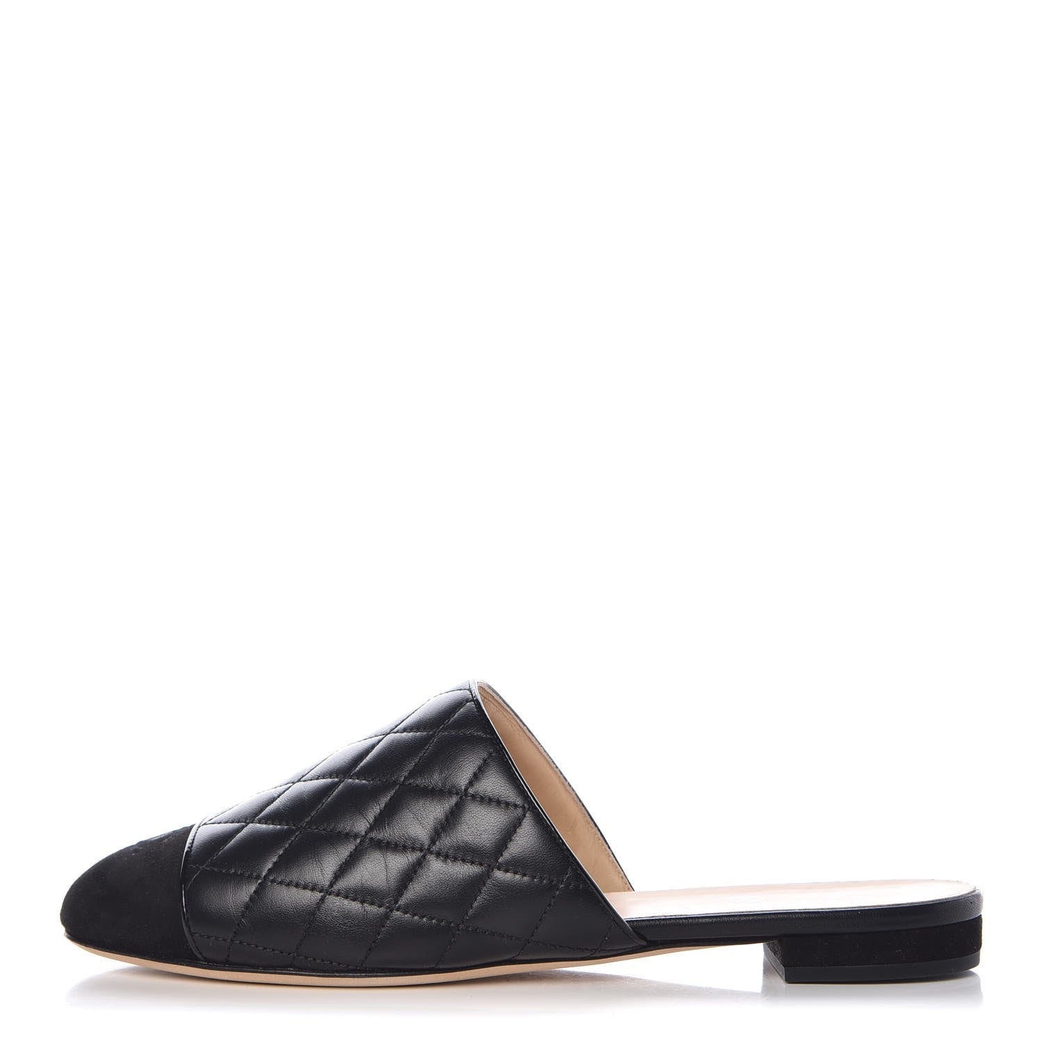 Chanel Lambskin Suede Quilted Mules 40.5 Black 1 of 11