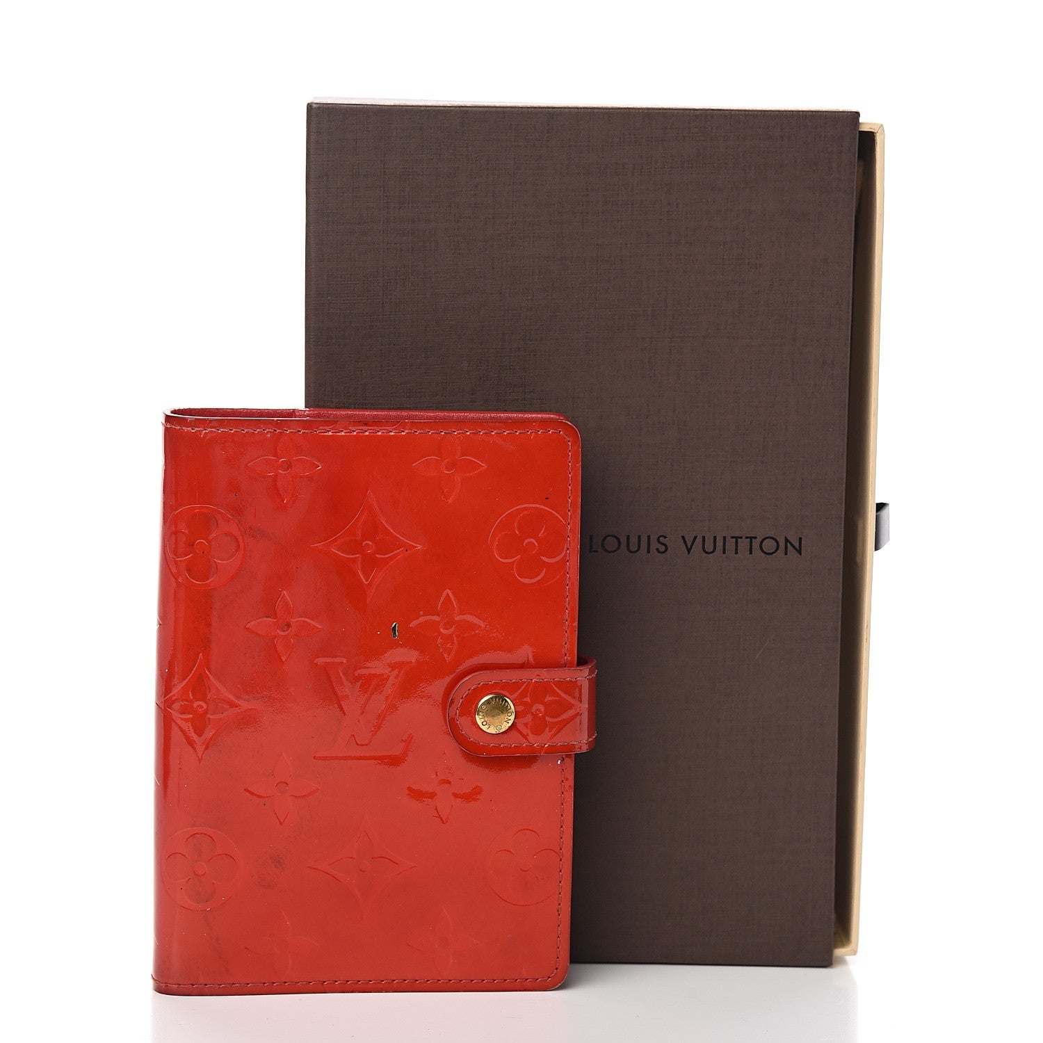 Louis Vuitton Vernis Small Ring Agenda Cover Red 10 of 10