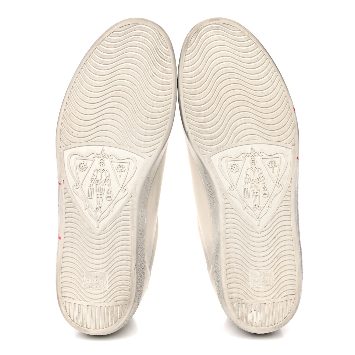 Distressed Calfskin Mens Ace Blade Sneakers 11 White