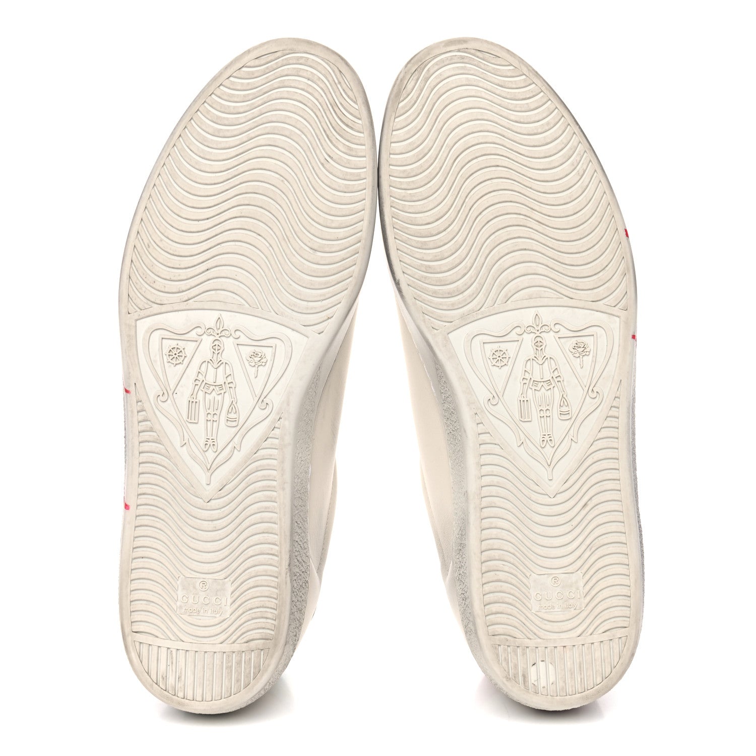 Gucci Distressed Calfskin Mens Ace Blade Sneakers 11 White 5 of 23