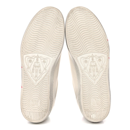 Gucci Distressed Calfskin Mens Ace Blade Sneakers 11 White 5 of 23