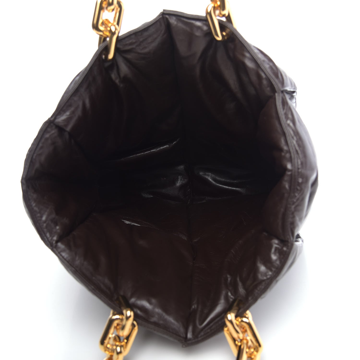 Bottega Veneta Calfskin Maxi Intrecciato Puffy Chain Tote Bag Fondente 5 of 7
