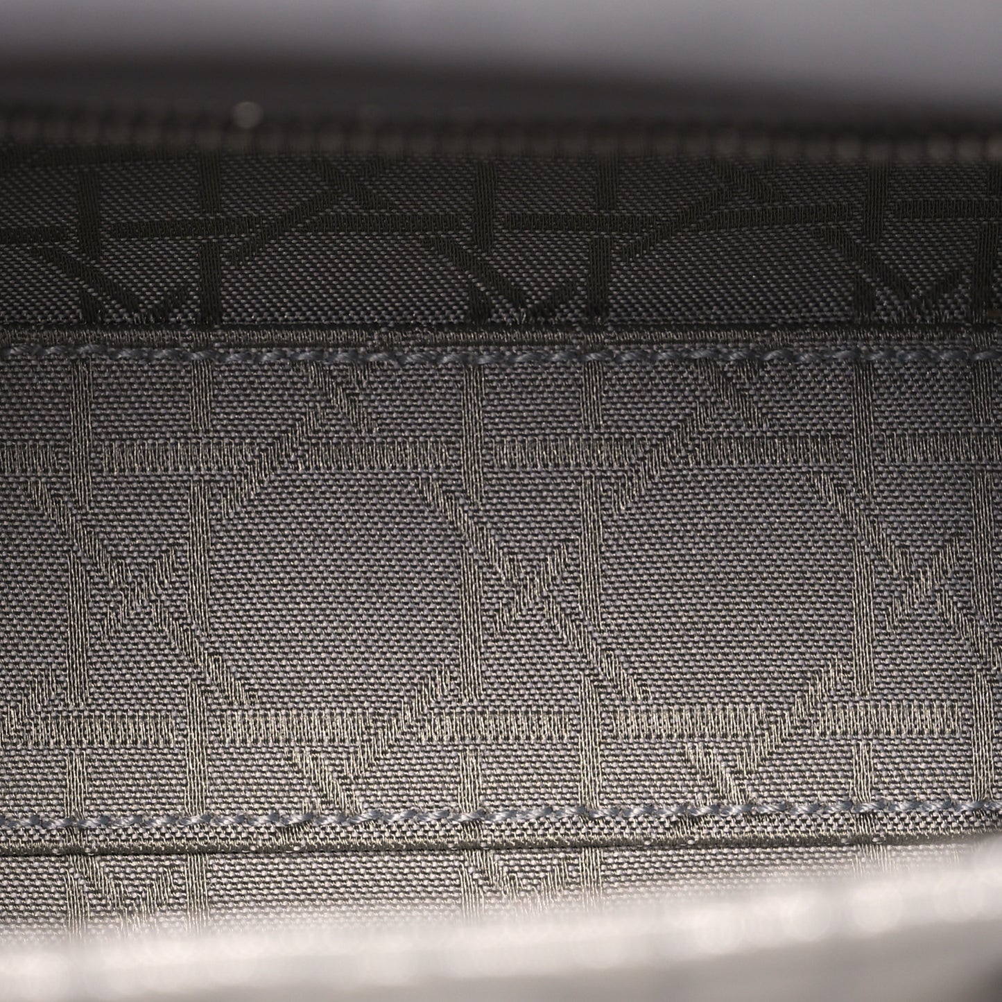 Metallic Nubuck Cannage Mini Lady Dior Silver