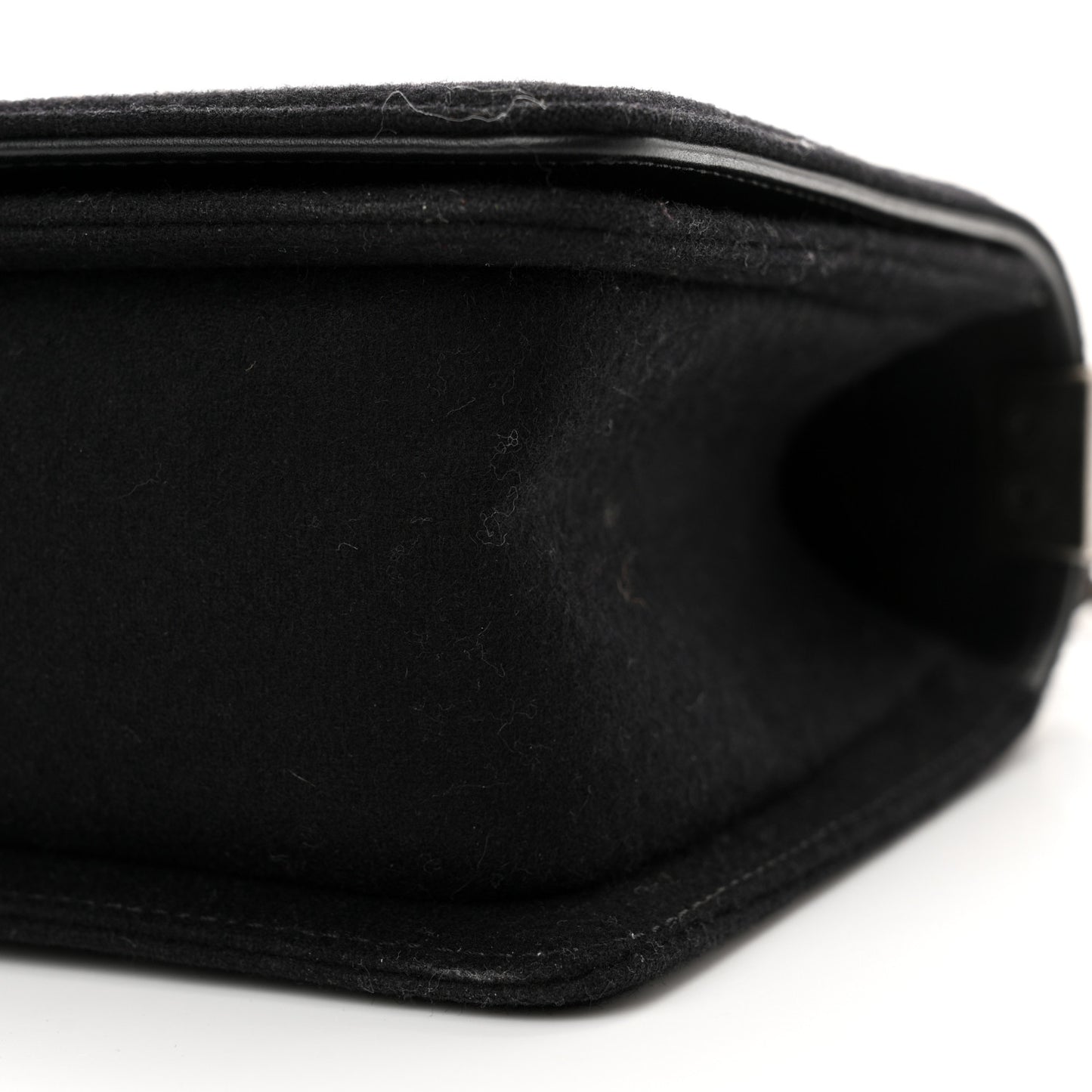 Wool Lambskin Embroidered Mosaic Medium Boy Flap Black