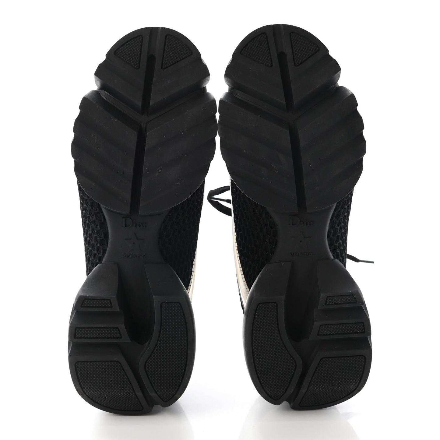 Mesh Calfskin Womens D-Connect Sneakers 38 Black