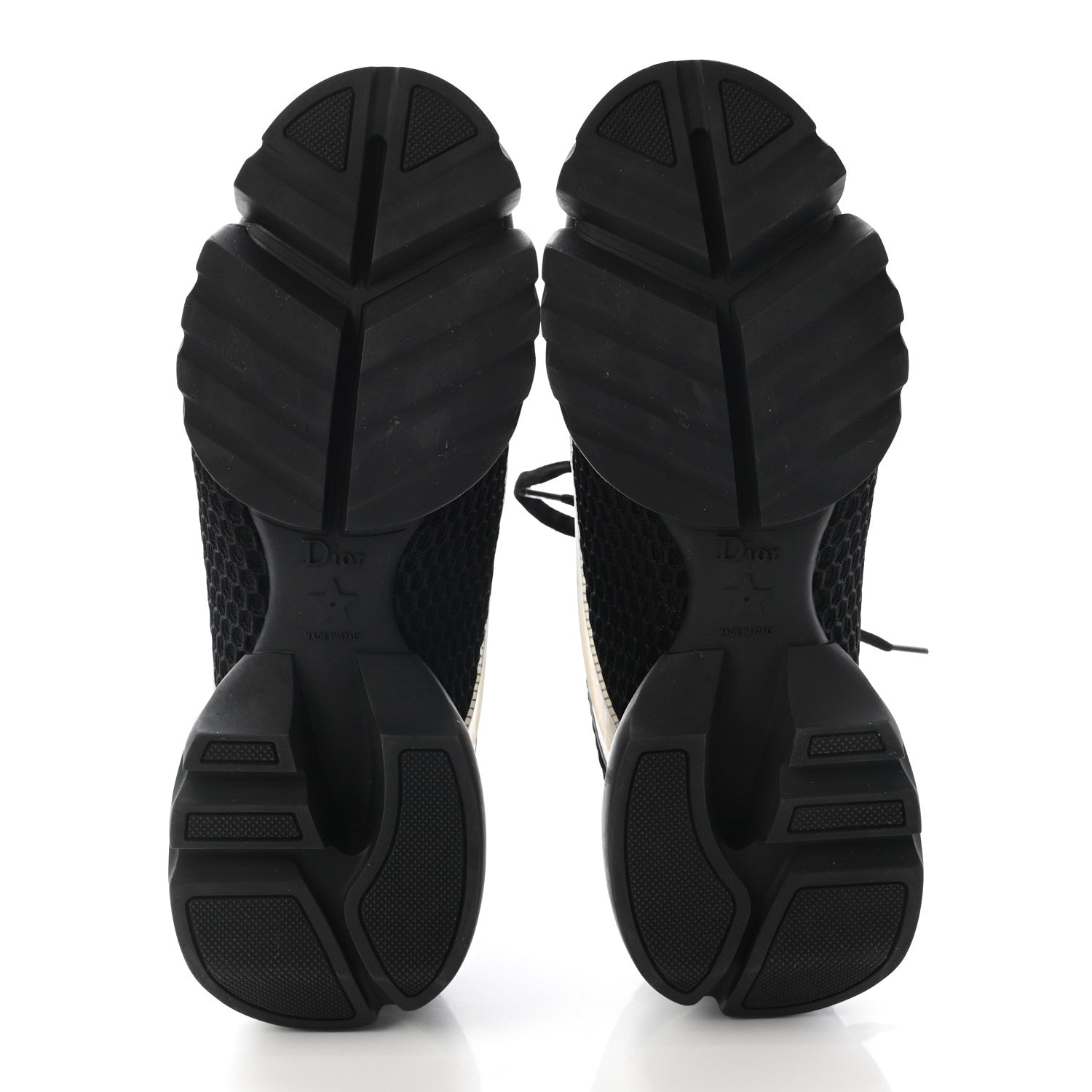 Christian Dior Mesh Calfskin Womens D-Connect Sneakers 38 Black 5 of 10