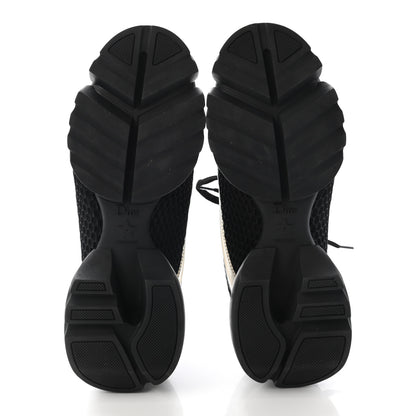 Christian Dior Mesh Calfskin Womens D-Connect Sneakers 38 Black 5 of 10