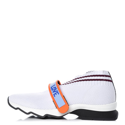 Fendi Stretch Yarn Stiff Band Rockoko Sneakers 36.5 White Bordeaux 1 of 8