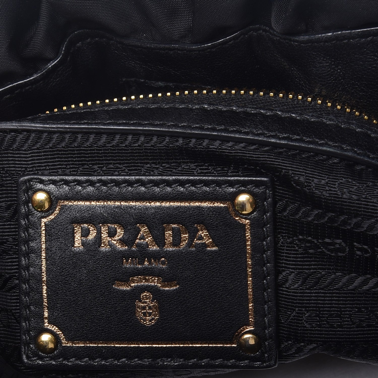 Prada Tessuto Nylon Jacquard Logo Tote Nero Black 231909