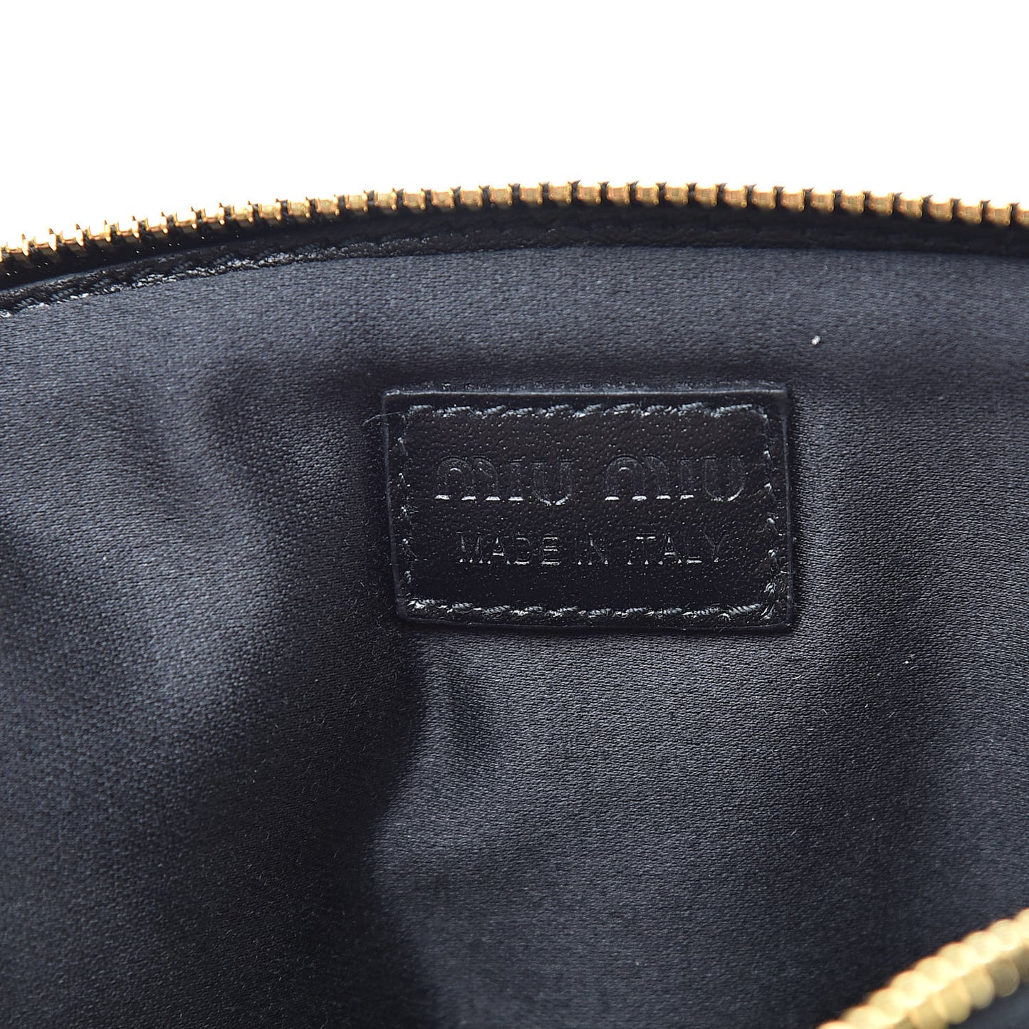 Nappa Matelasse Double Zip Pochette Clutch Black