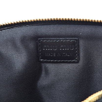 Miu Miu Nappa Matelasse Double Zip Pochette Clutch Black 6 of 11
