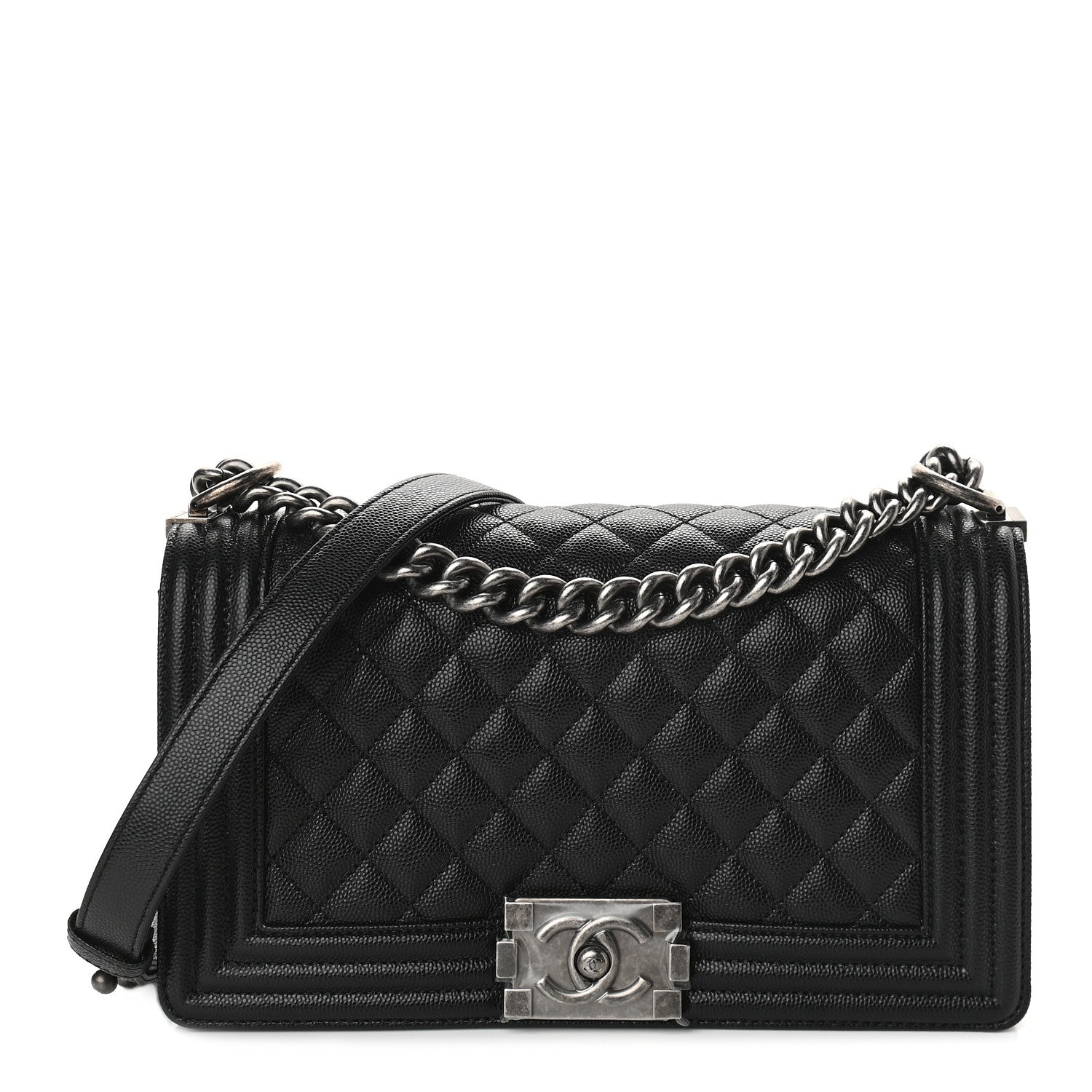 Chanel Caviar Quilted Medium Boy Flap Black 1 of 9