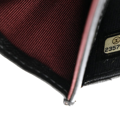 Chanel Lambskin Quilted Flap Card Holder Wallet Black 8 of 9