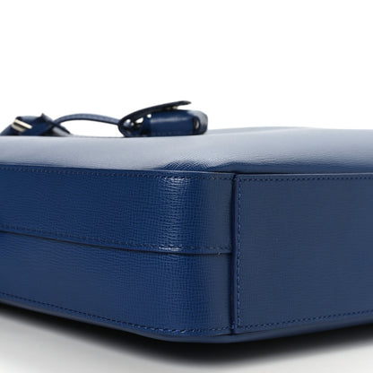 Burberry Textured Calfskin Barrow Briefcase Deep Blue 7 of 8