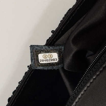 Chanel Sequin Embroidered Medium Flap Bag Black 8 of 8