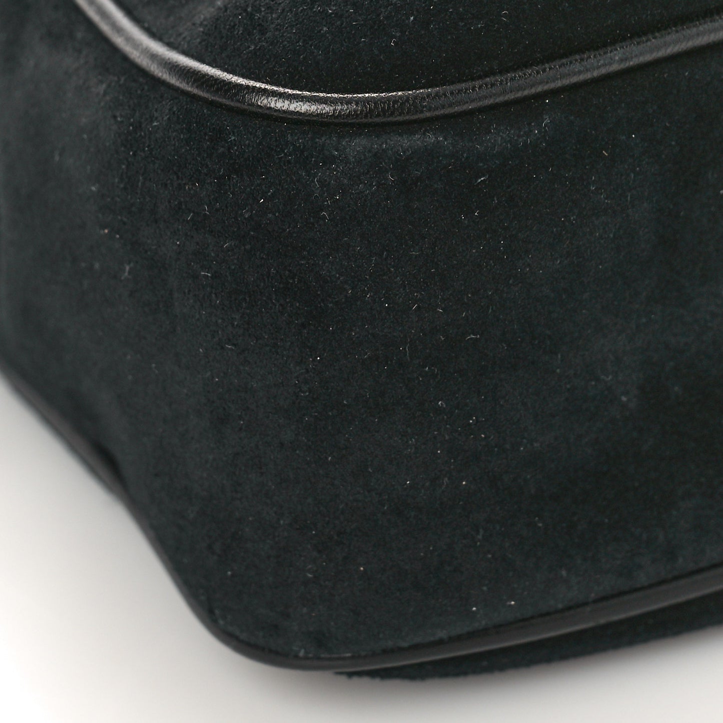 Suede Crystal Camera Bag Black