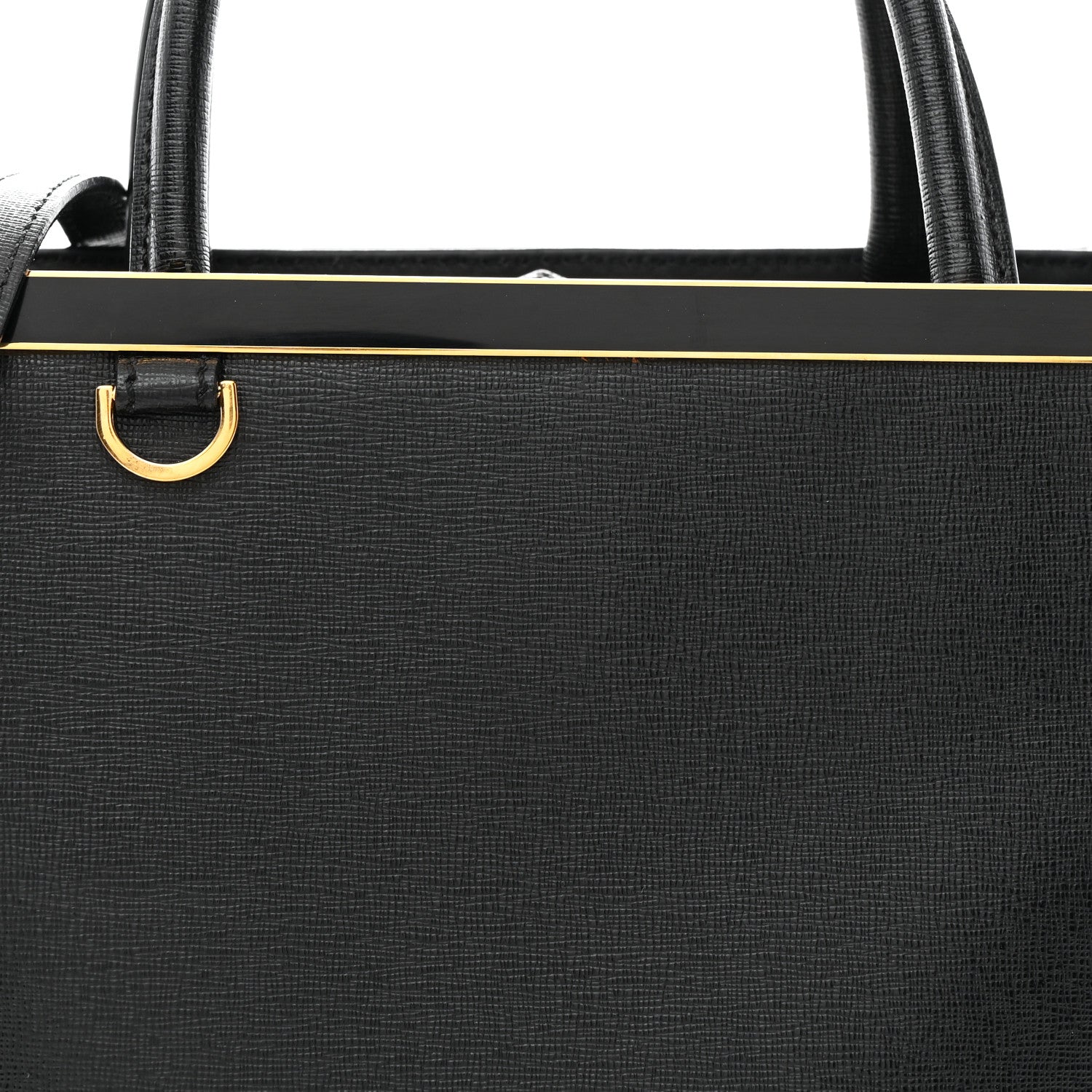 Fendi Vitello Dolce Century Petite 2Jours Tote Black 9 of 11