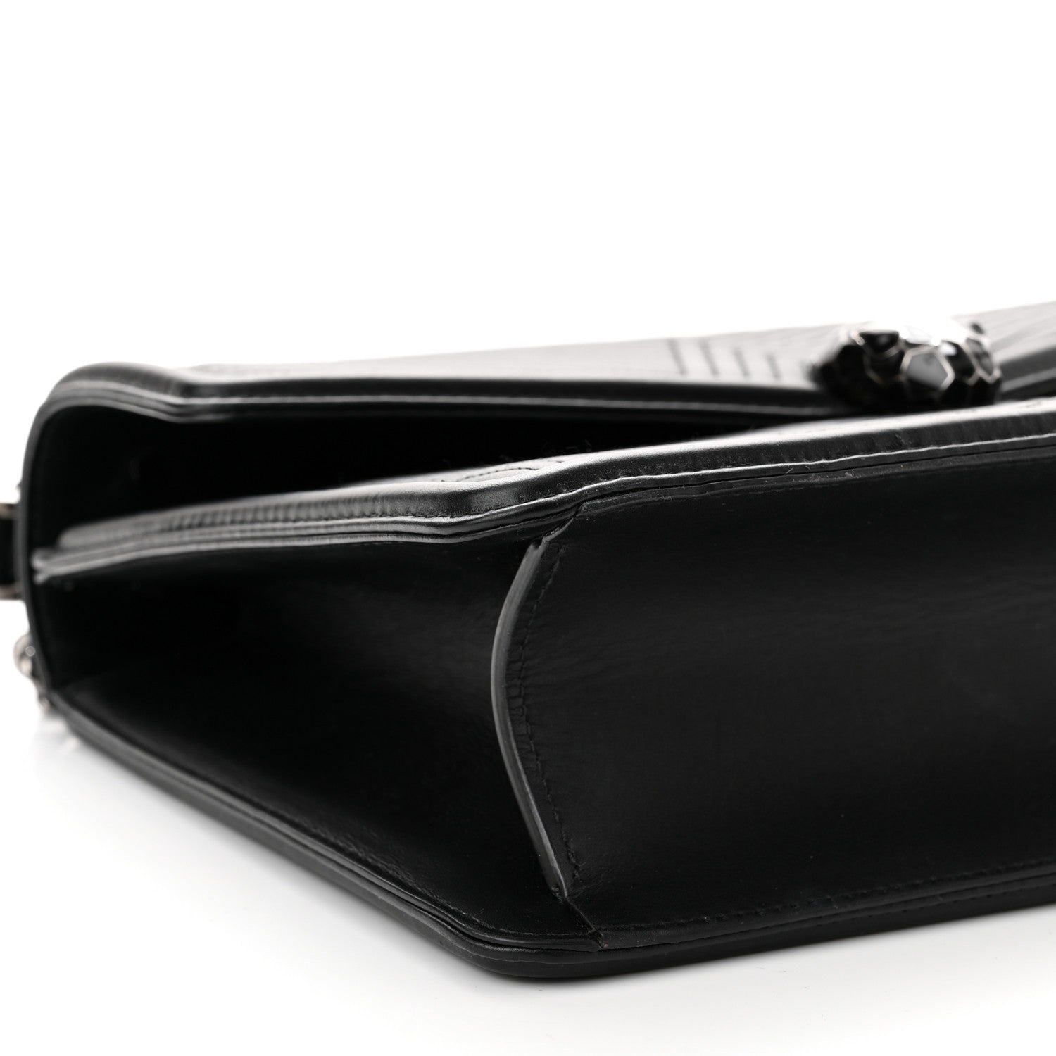 Bulgari Quilted Nappa Smooth Calfskin Serpenti Forever Diamond Blast Shoulder Bag Black 7 of 8