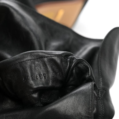 Gucci Deauville Calfskin Cinched Over The Knee High Boots 37 Black 7 of 8